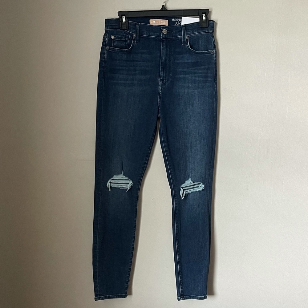 7 For All Mankind High Waist Ankle Skinny Jeans